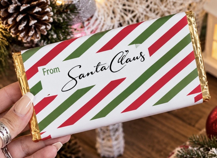 Personalised Santa's Good List Chocolate Bar