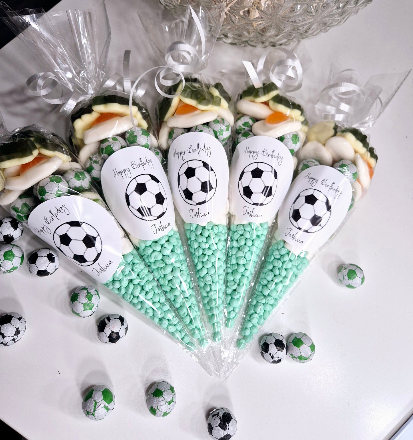 Personalized Football Party Sweet Cones - Favors