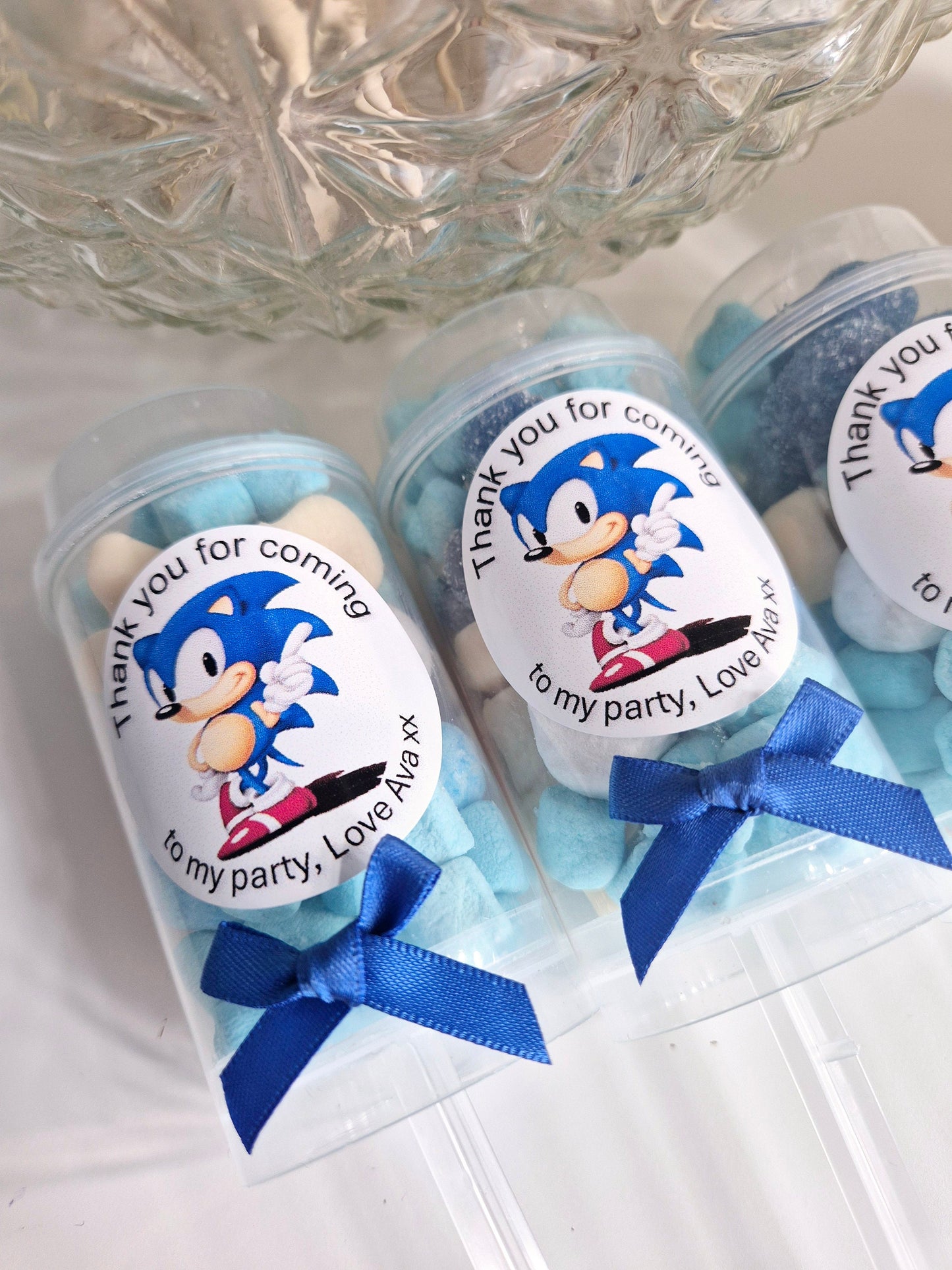 Soʼnic inspired sweet push pop - Party favour - Sònic inspired - Birthday party - Prefilled sweet push pops