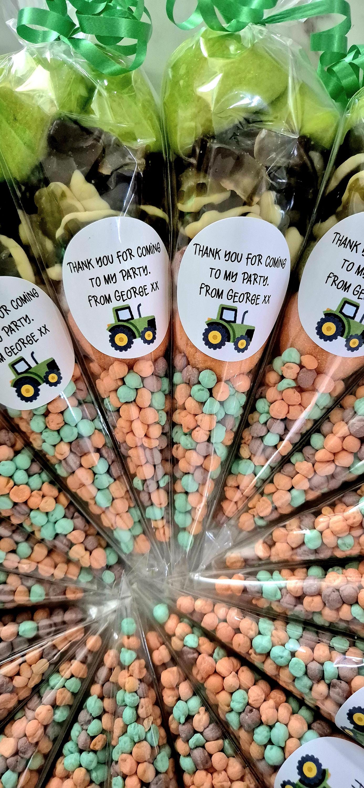 Tractor Sweet Cones: Farm Birthday Party Favors