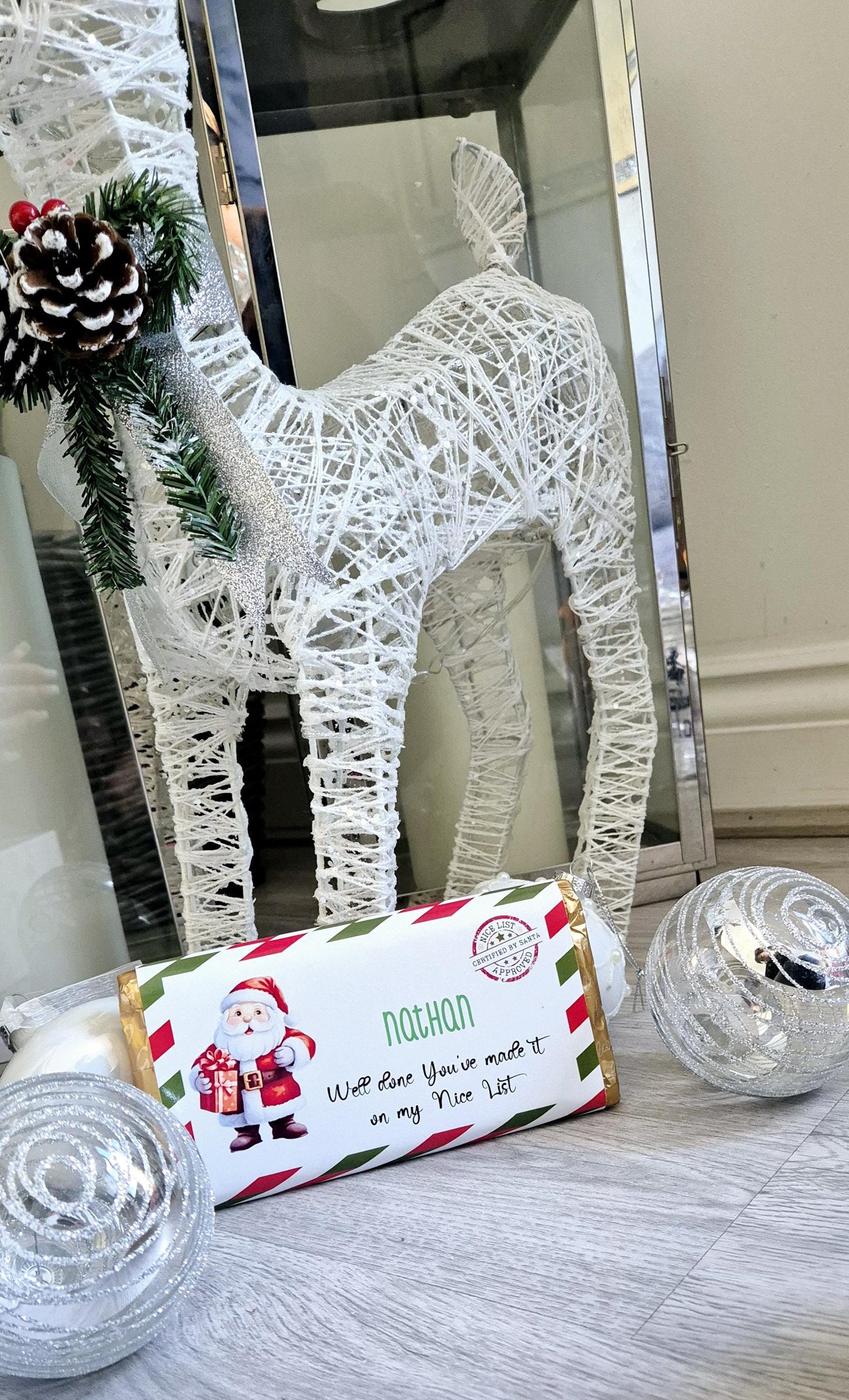 Personalised good list chocolate bar