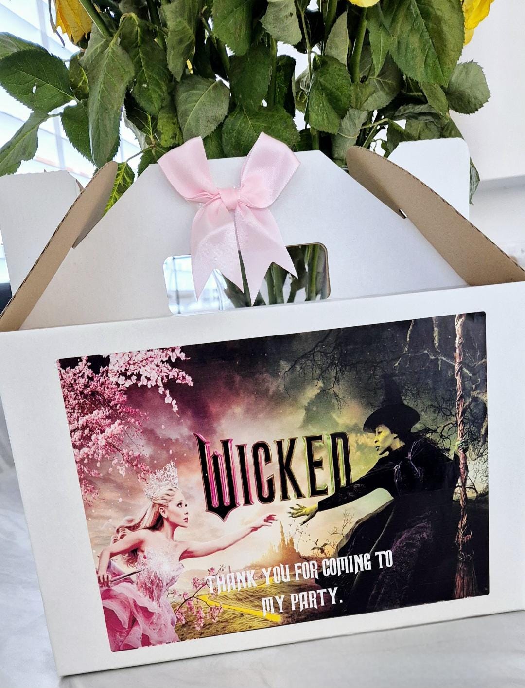 Wicked themed personalised party boxes - party boxes
