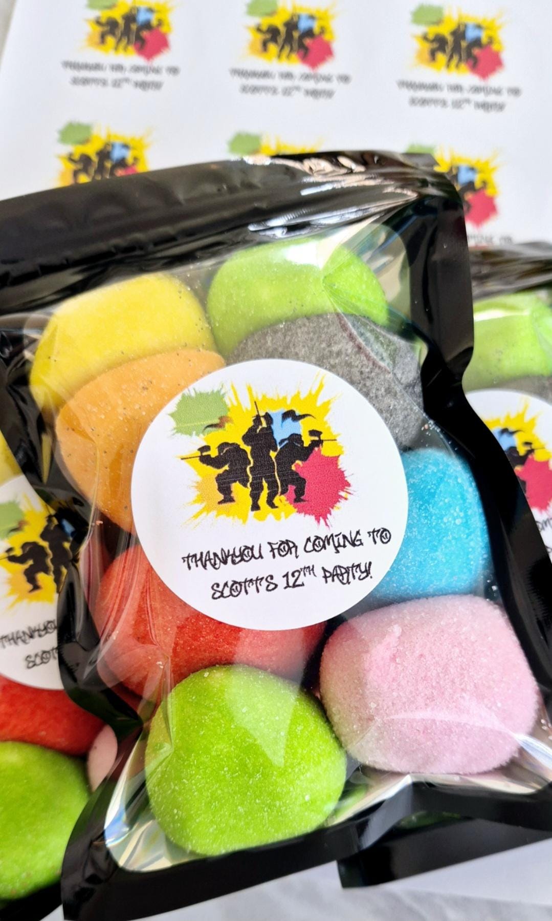 Paintball kebabs- Colourful kebabs - paintball mallows
