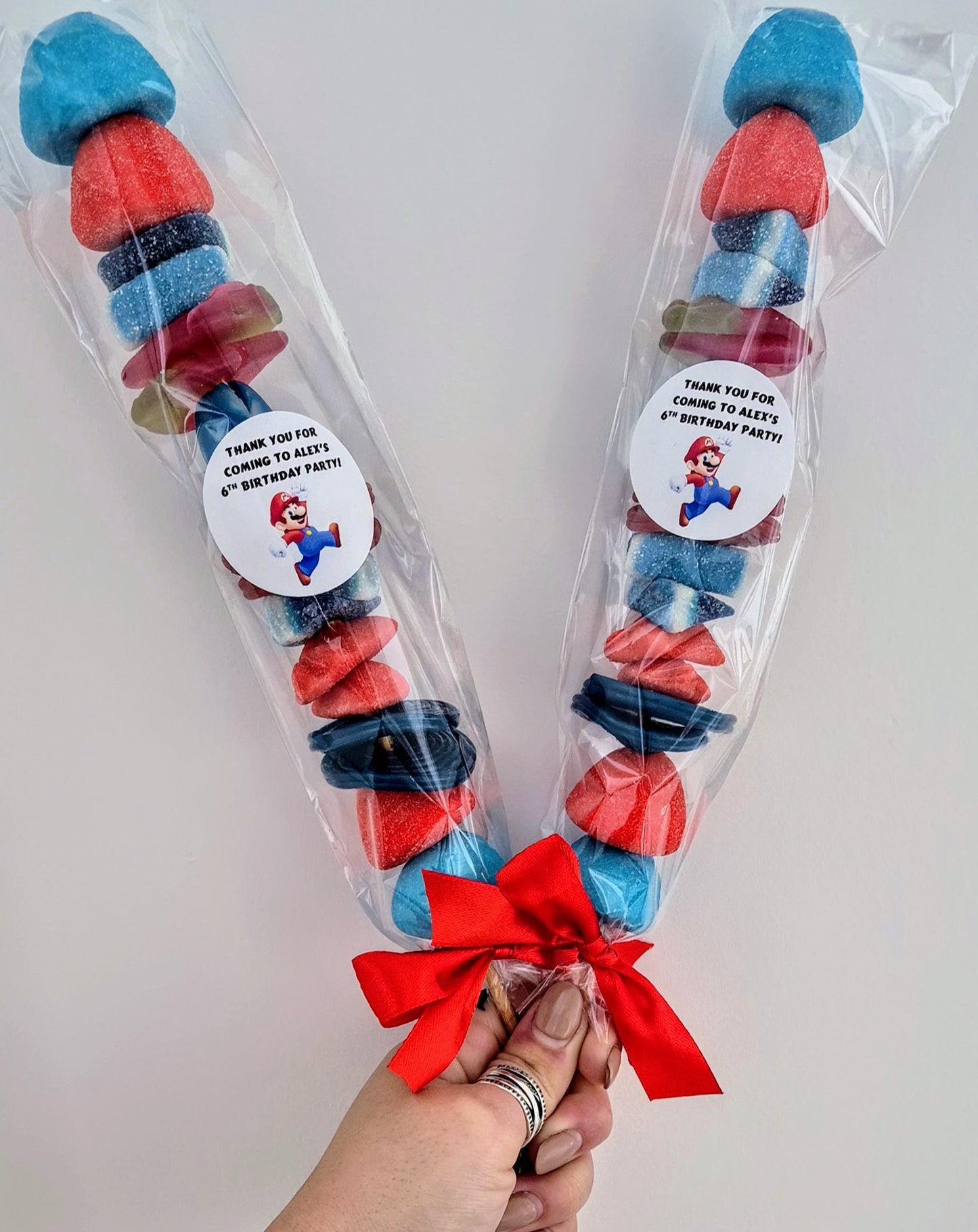 Mario-Inspired Sweet Kebabs: Party Favors
