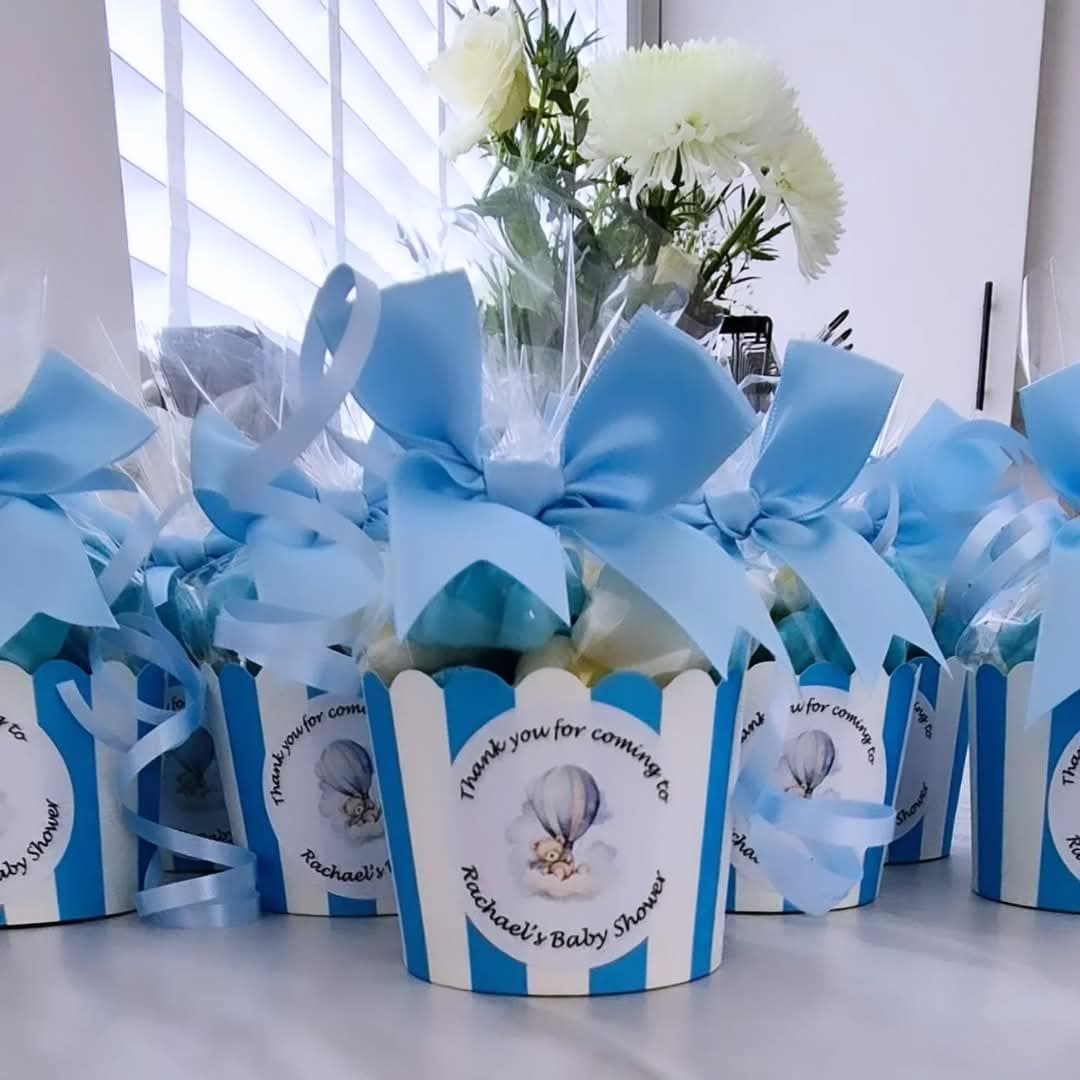 Baby shower sweet cups- Gender reveal - Baby shower favour- Sweet Favours- Baby boy