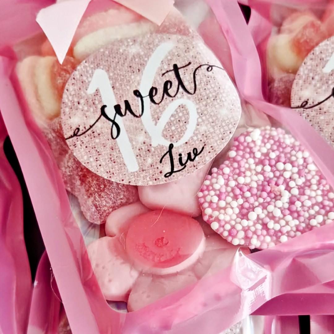 Party Favours | Birthdays | Girls Birthday Party | Sweet sixteen | prefilled sweet bags| personalised sweets