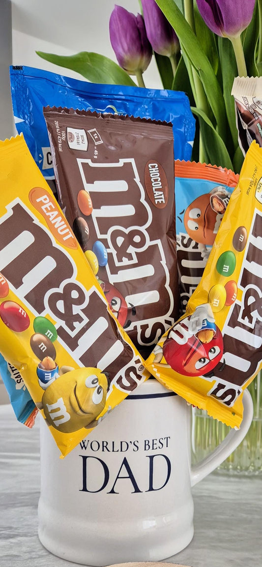 Father's Day Chocolate Bouquet Gift Set: Mug & Coaster