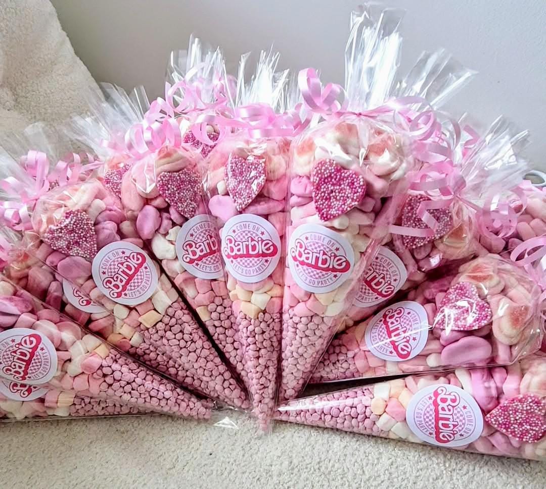 Barbie Party Favors: Pink Sweet Cones, Birthday Treat