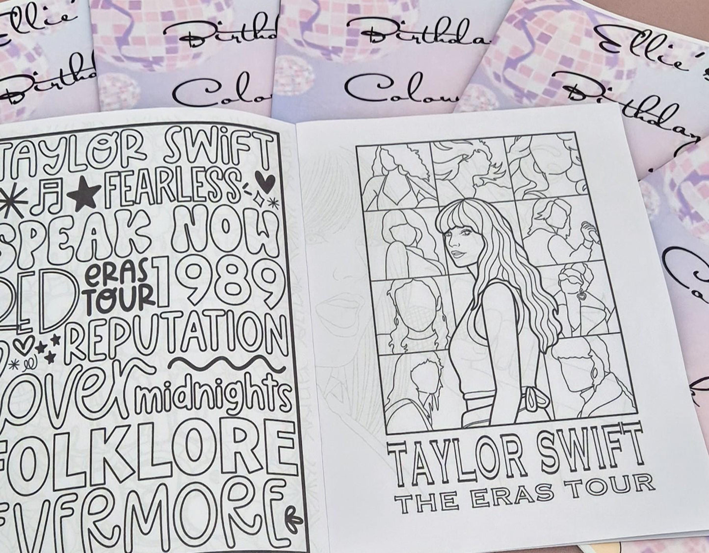 Personalised Swiftie colouring book - Party Favour - Party bag filler - Swiftie party