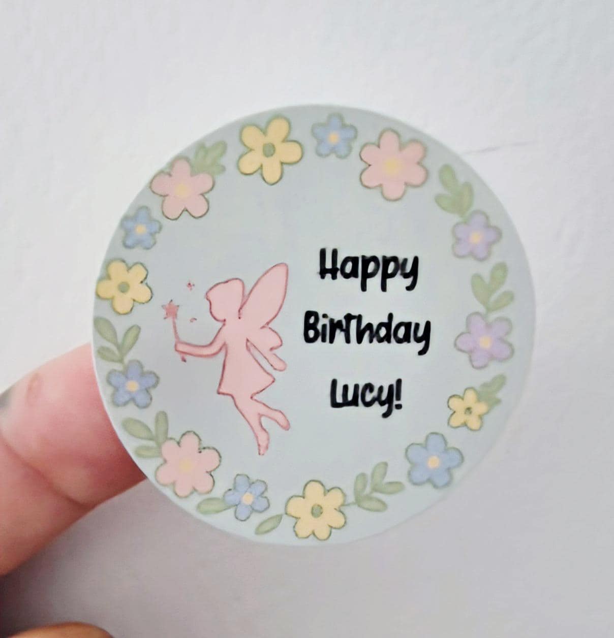 Fairy inspired sticker- 24 Glossy Fairy themed-stickers- 45mm circular stickers a4 sheet - 24 in total