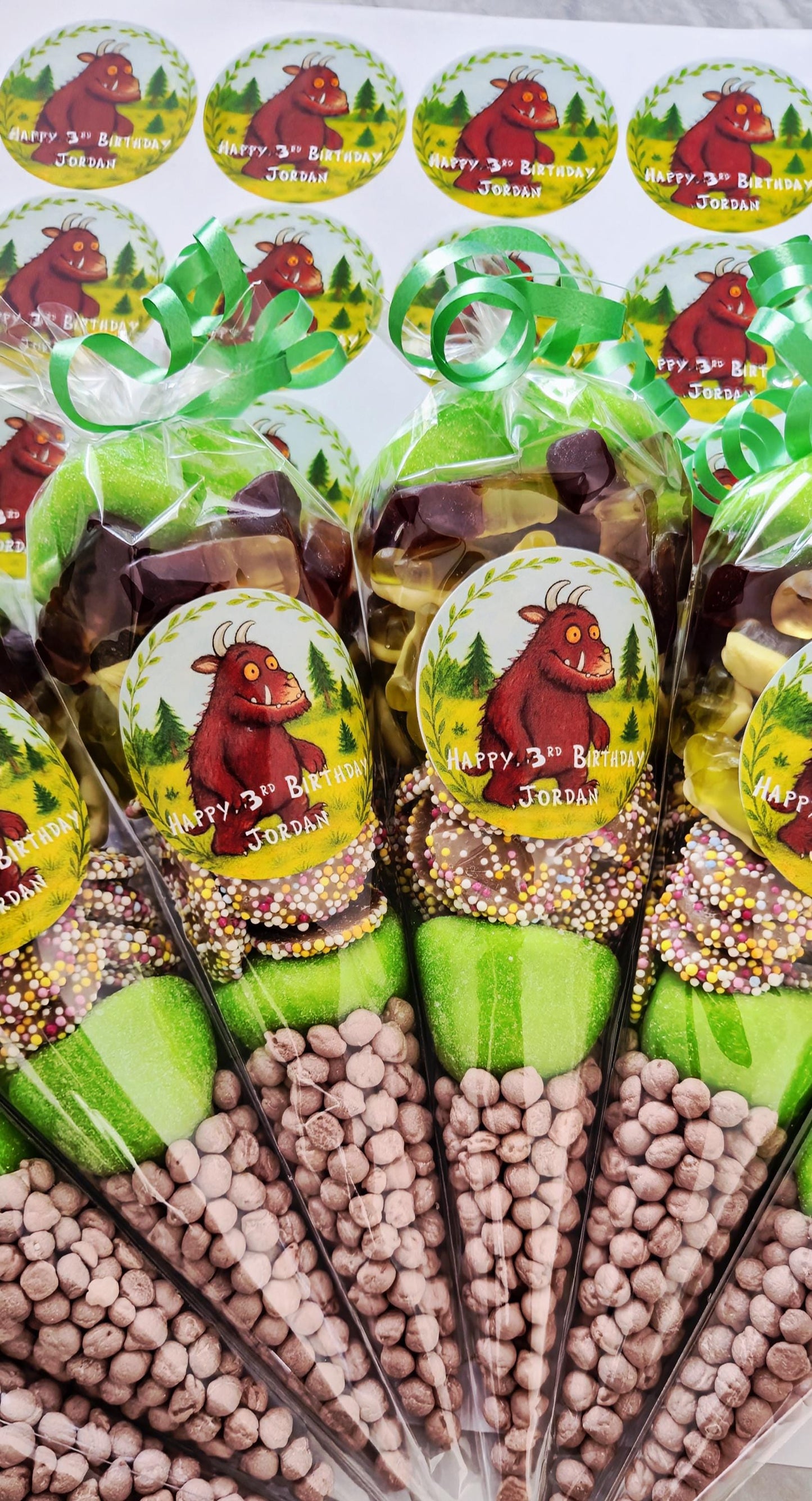 Gruffalo Party Sweet Cones: Personalized Birthday Favors