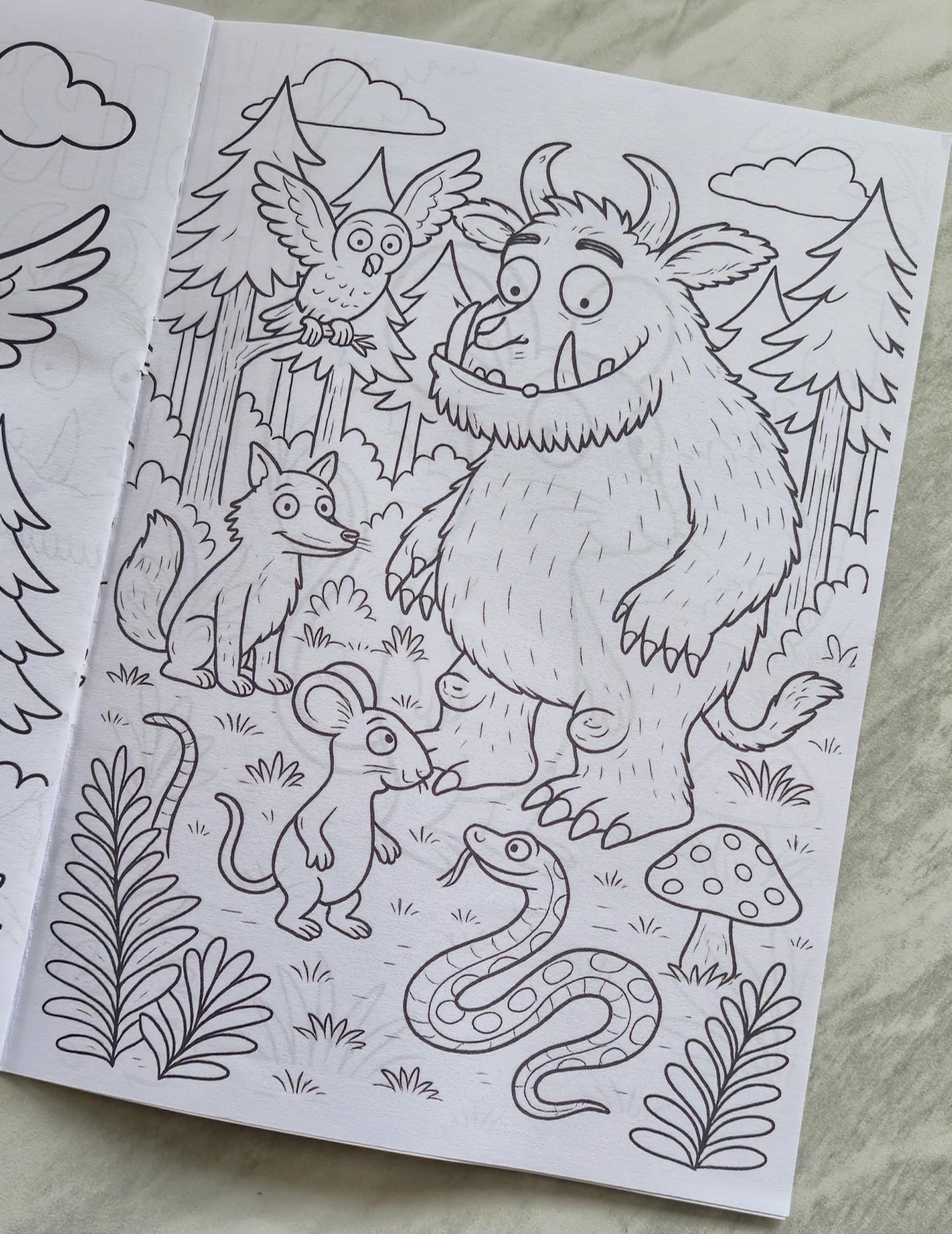Gruffalo inspired personalised colouring book - Party favour - Kids Party