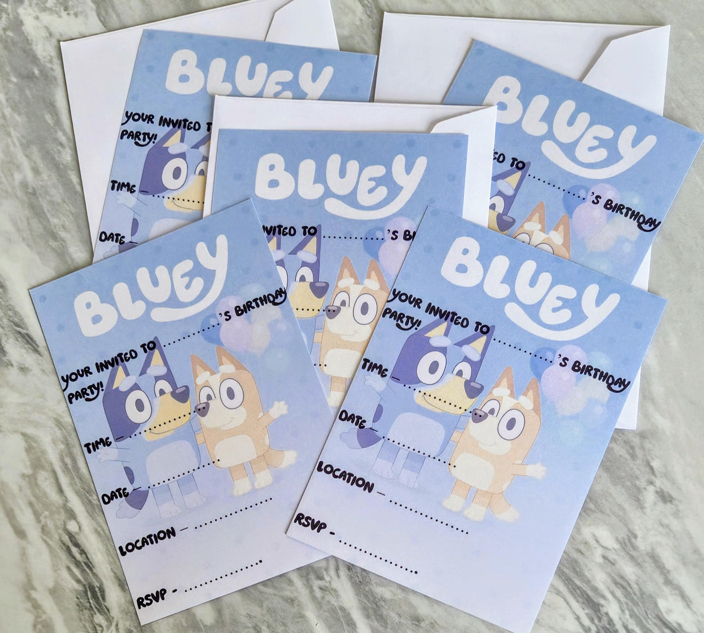 Bluey Birthday Party Invitations: Printable or Physical Cards