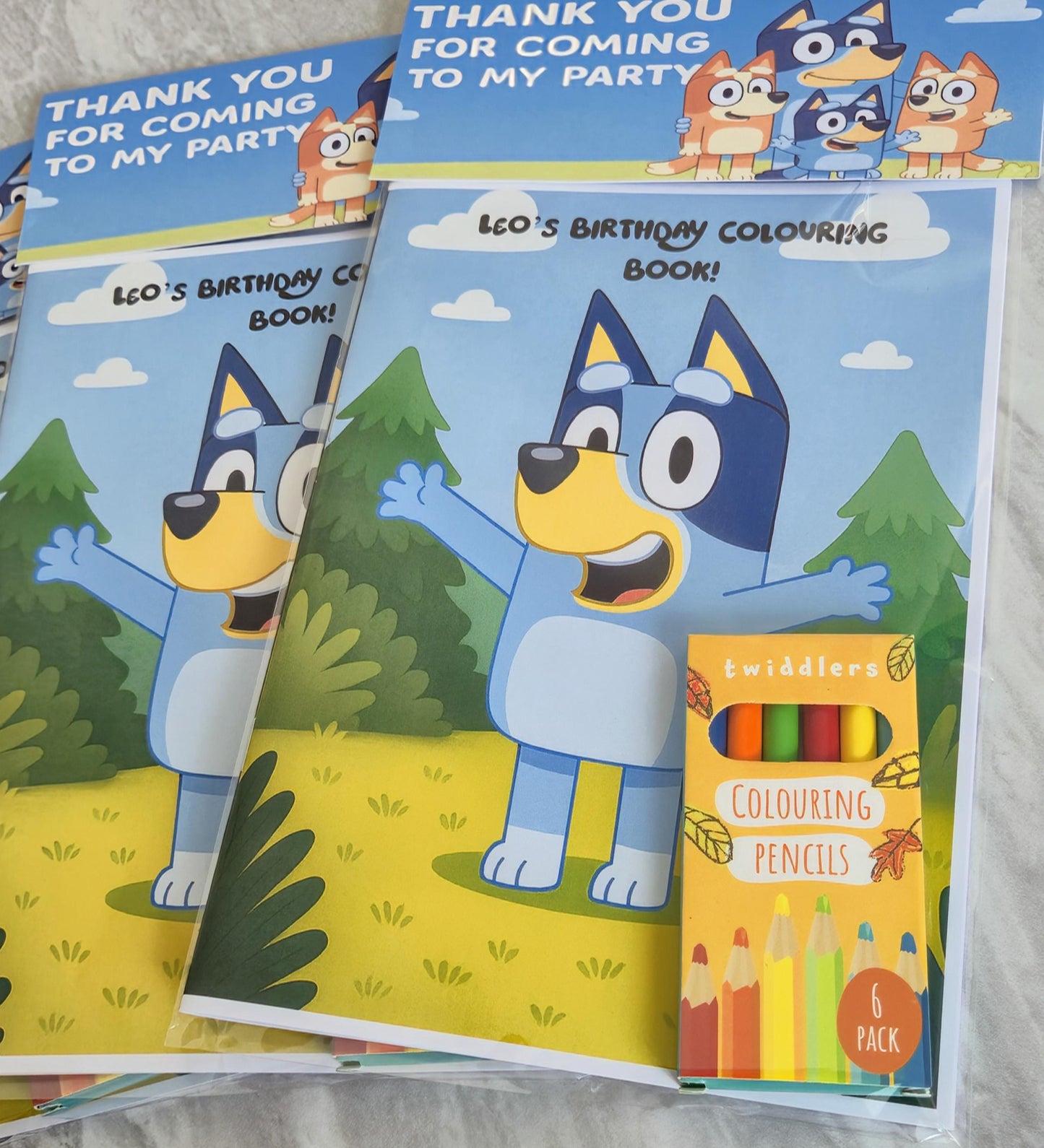 Bluey inspired personalised colouring book - Party favour - Kids Party