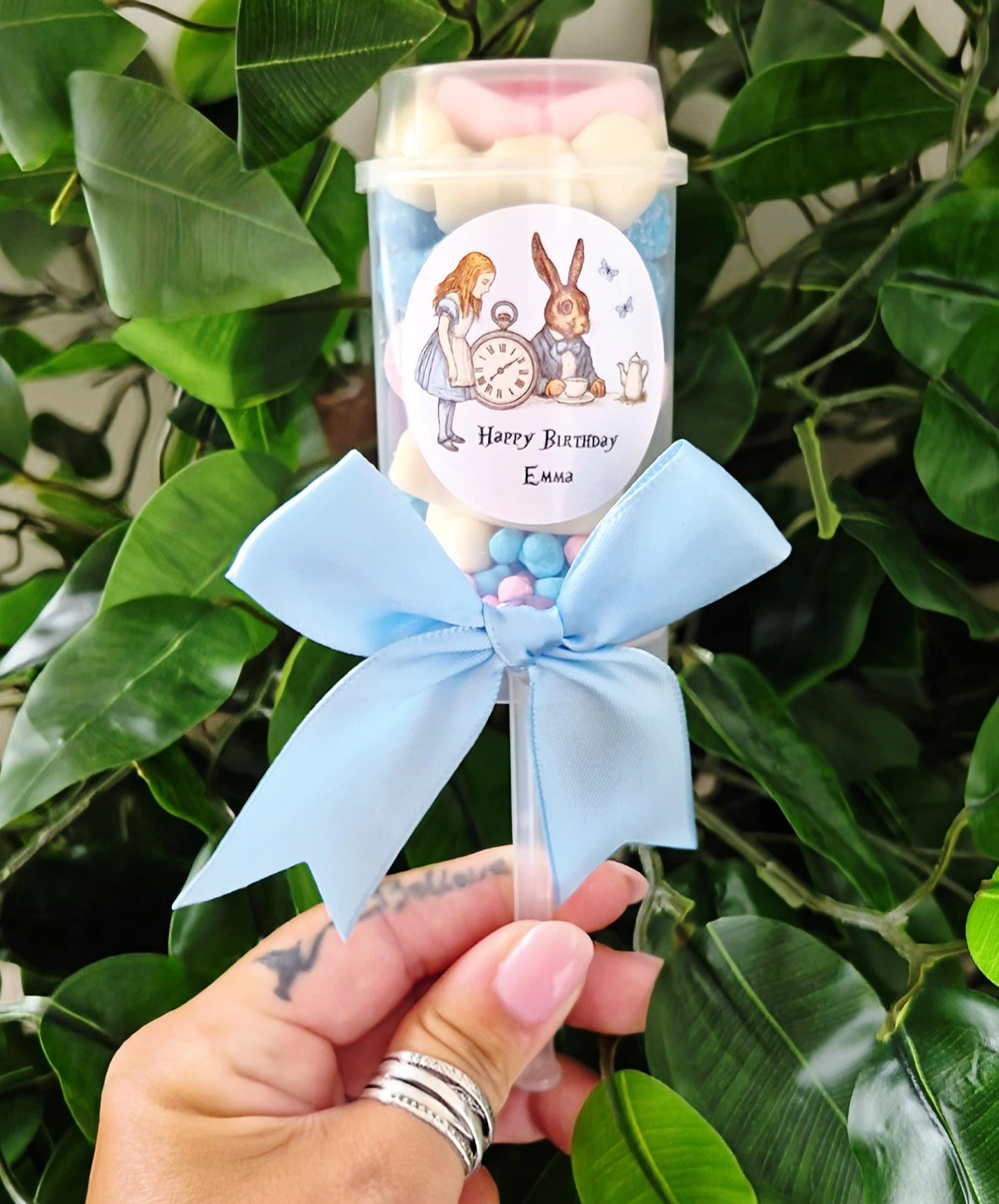Sweet push pops- Sweets- Party Favours- mad hatter party- inspired push pop- Alice in wonderland