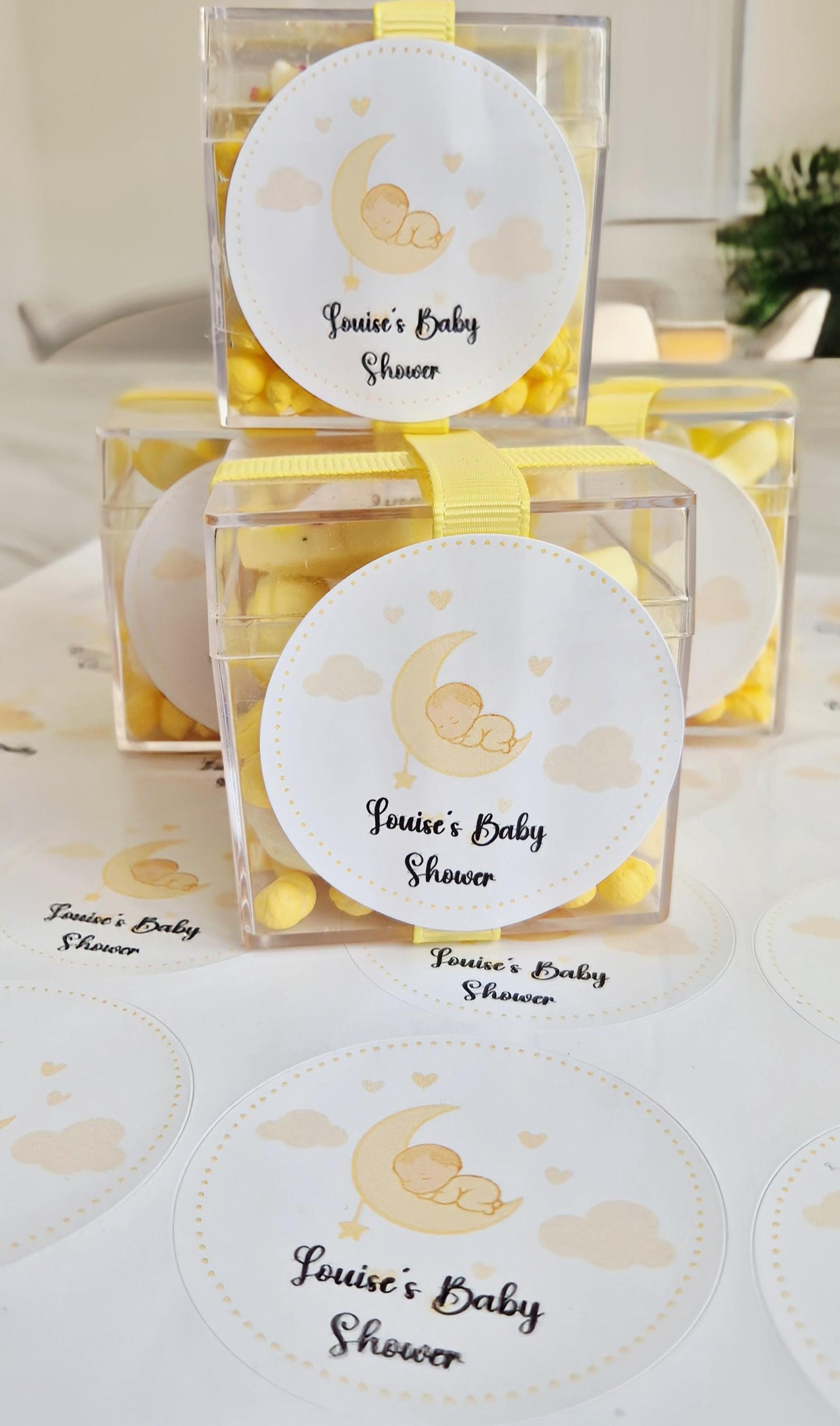 Netural baby shower sweet cubes - Sweet cubes- suprise baby- Gender reveal