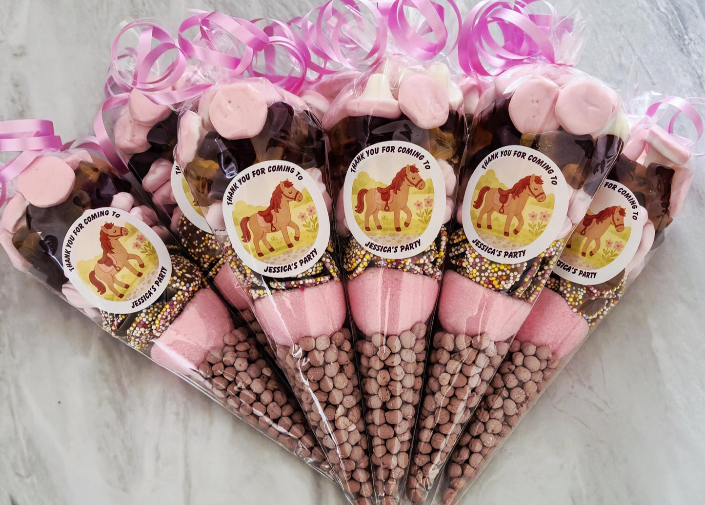 Horse themed party cones - sweet cones - party - Horse riding party