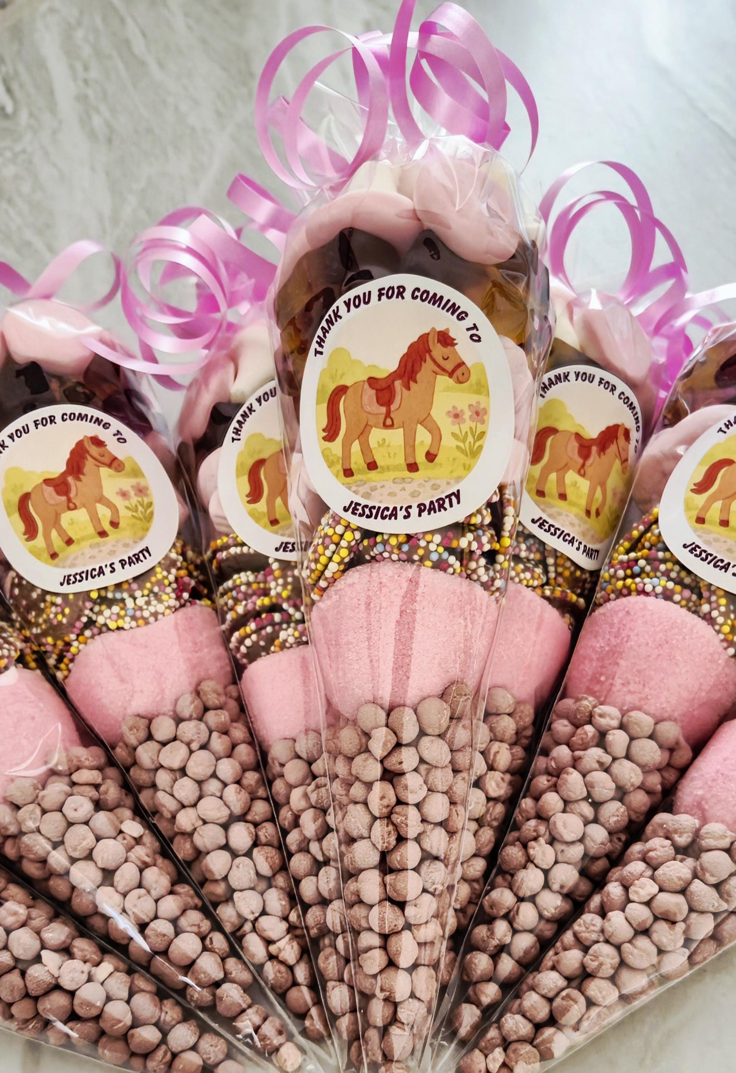 Horse themed party cones - sweet cones - party - Horse riding party