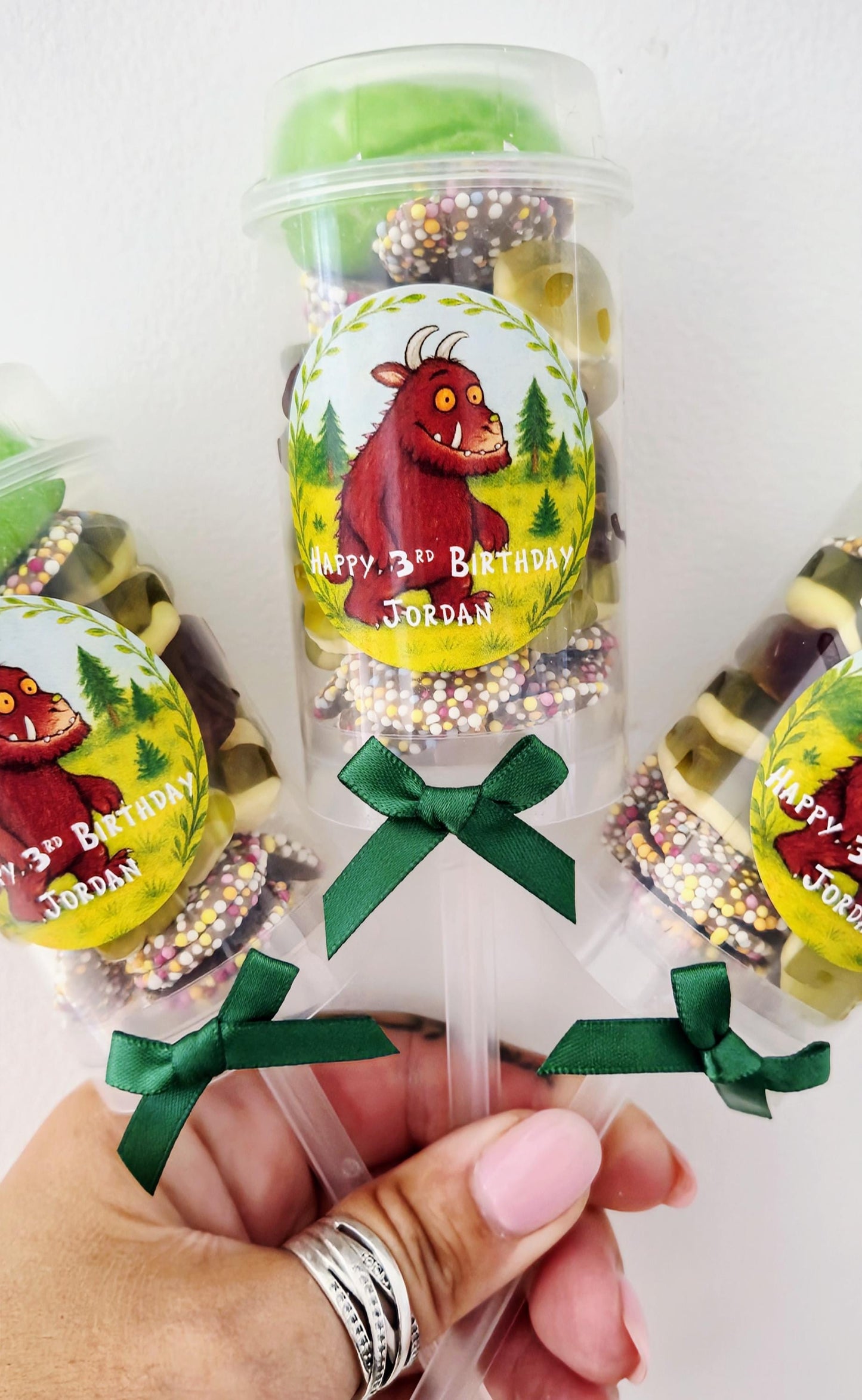 Sweet push pops- Sweets- Party Favours-Gruffalo inspired push pop - Gruffalo themed