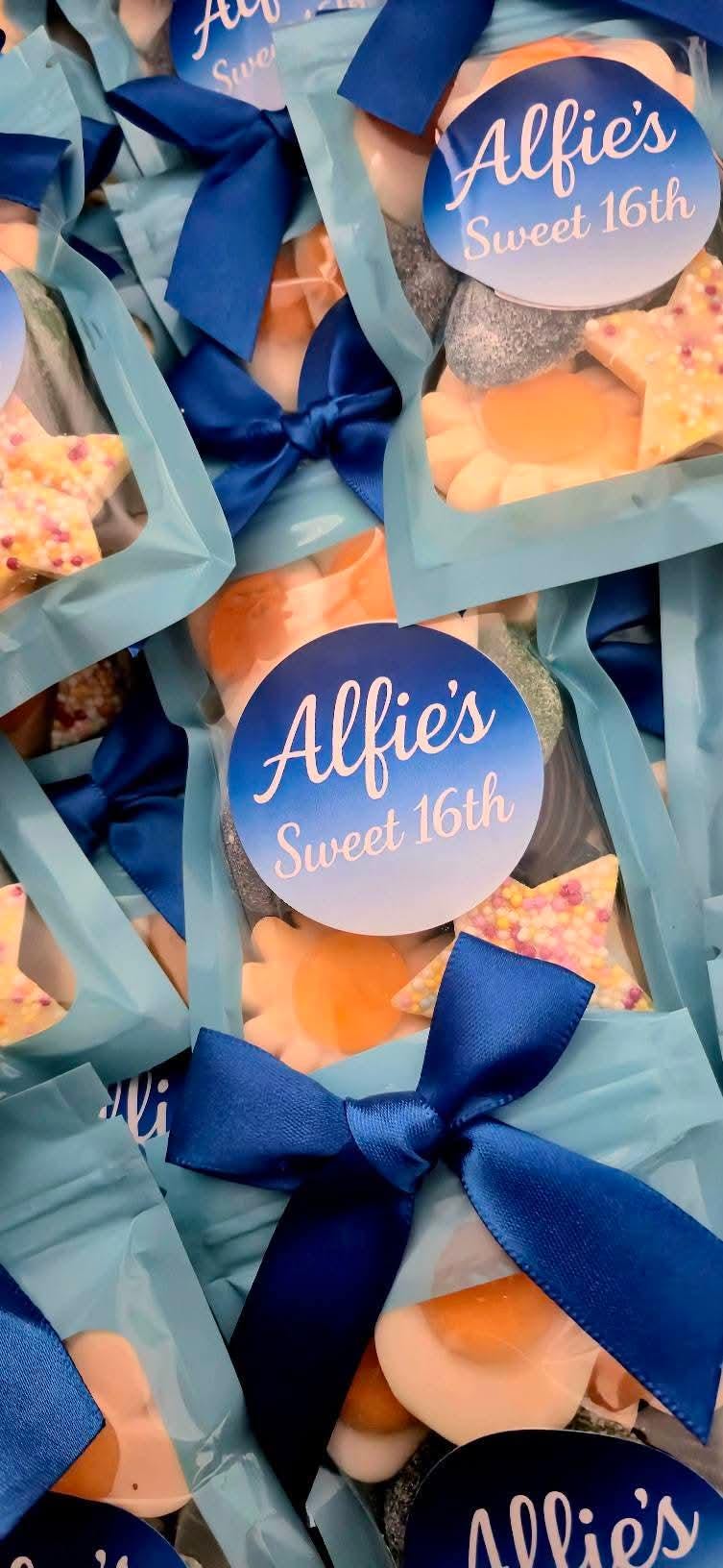 Personalized Sweet Party Favors: Birthday Treat Bags