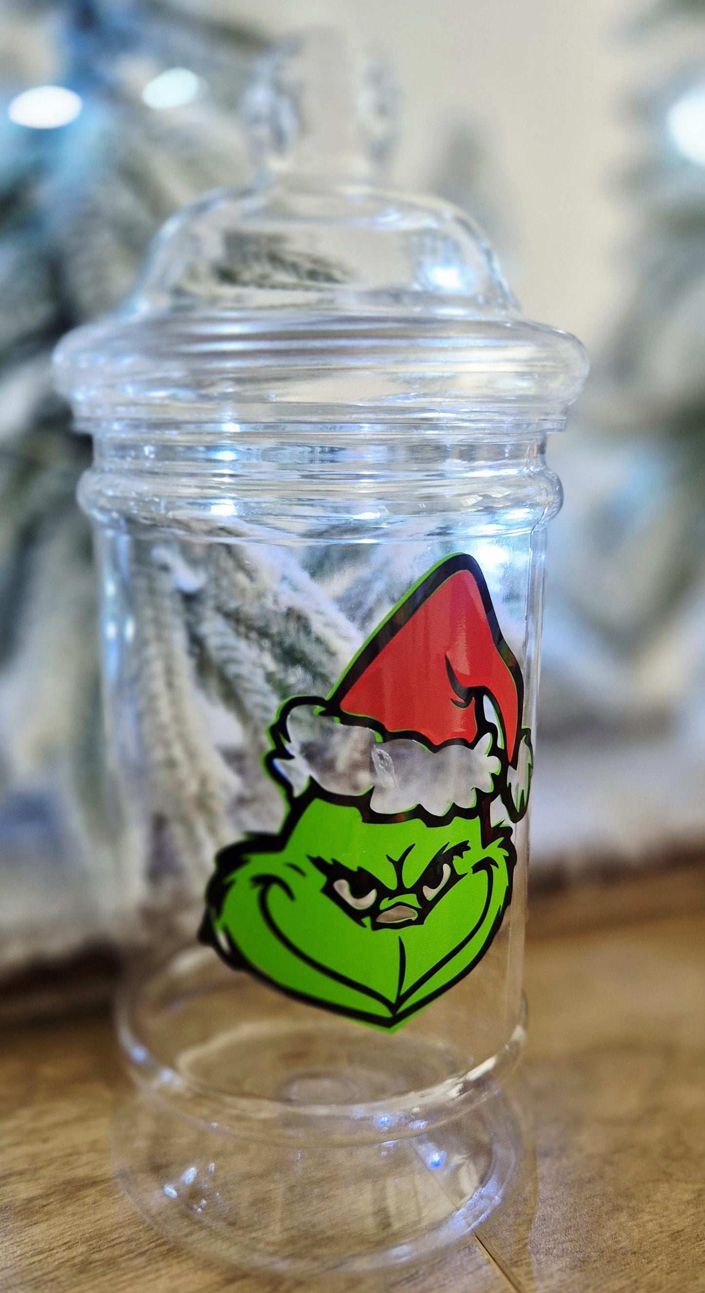 Personalised Grinch-mas sweet jars- Christmas - stocking filler - xmas eve box