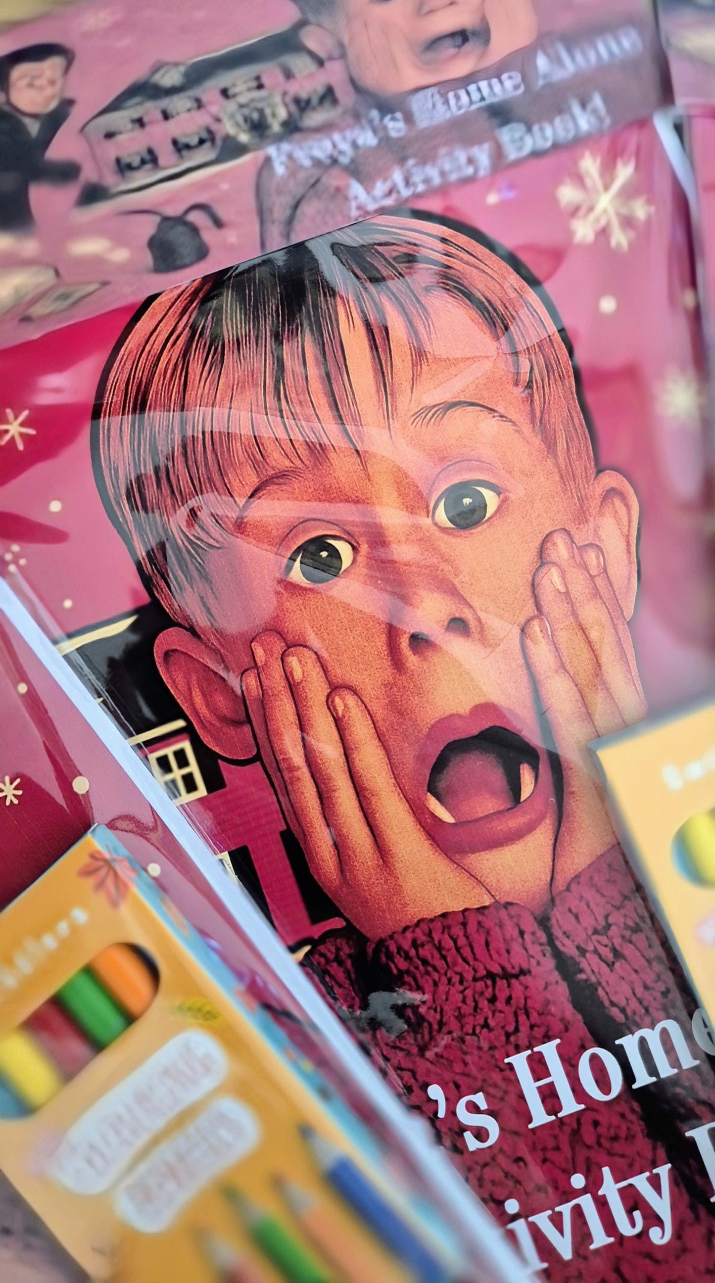 Christmas colouring activity pack - Stocking Filler- Xmas eve box -Personalised Christmas Activity Book with Colouring Penci