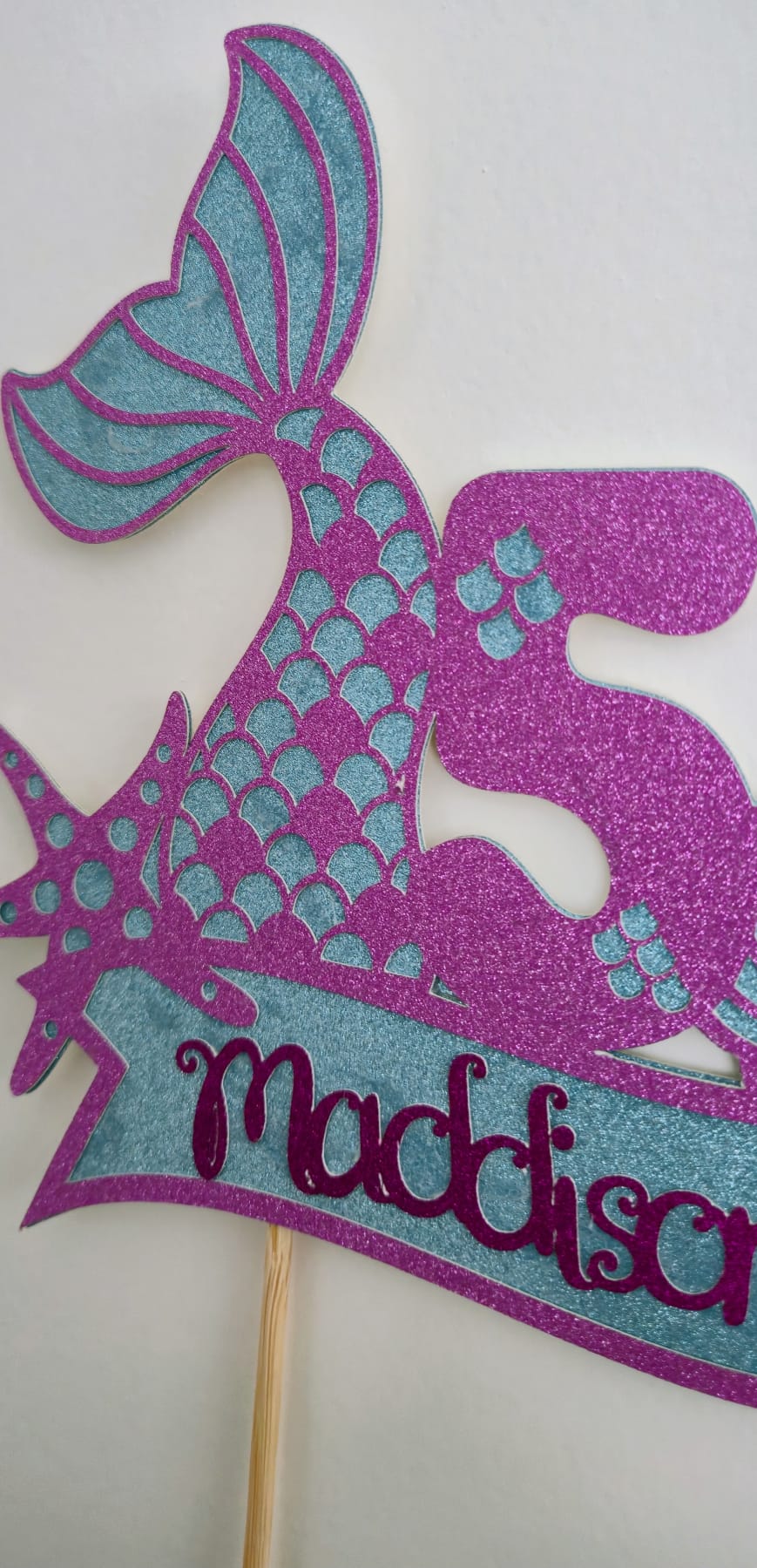 Mermaid Themed Large Cake Topper