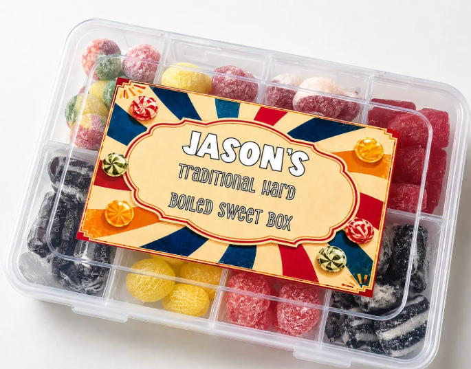 Personalised Retro Sweet Box | Hard Boiled Sweets