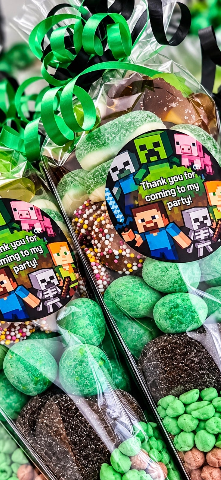 Personalised Minecraft Party Sweet Cones | Minecraft Party Favours