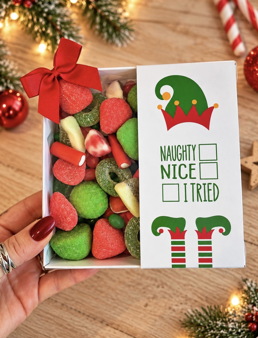 Elf Christmas Sweet Gift Box – Festive Pick & Mix Sweets