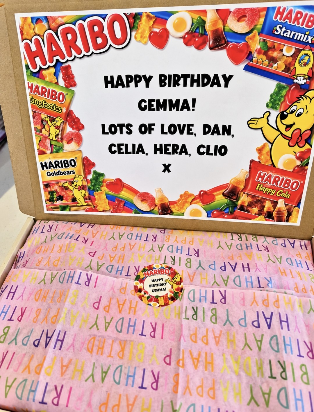 Haribo Sweet Letterbox Gift Box | Personalised Haribo Gift