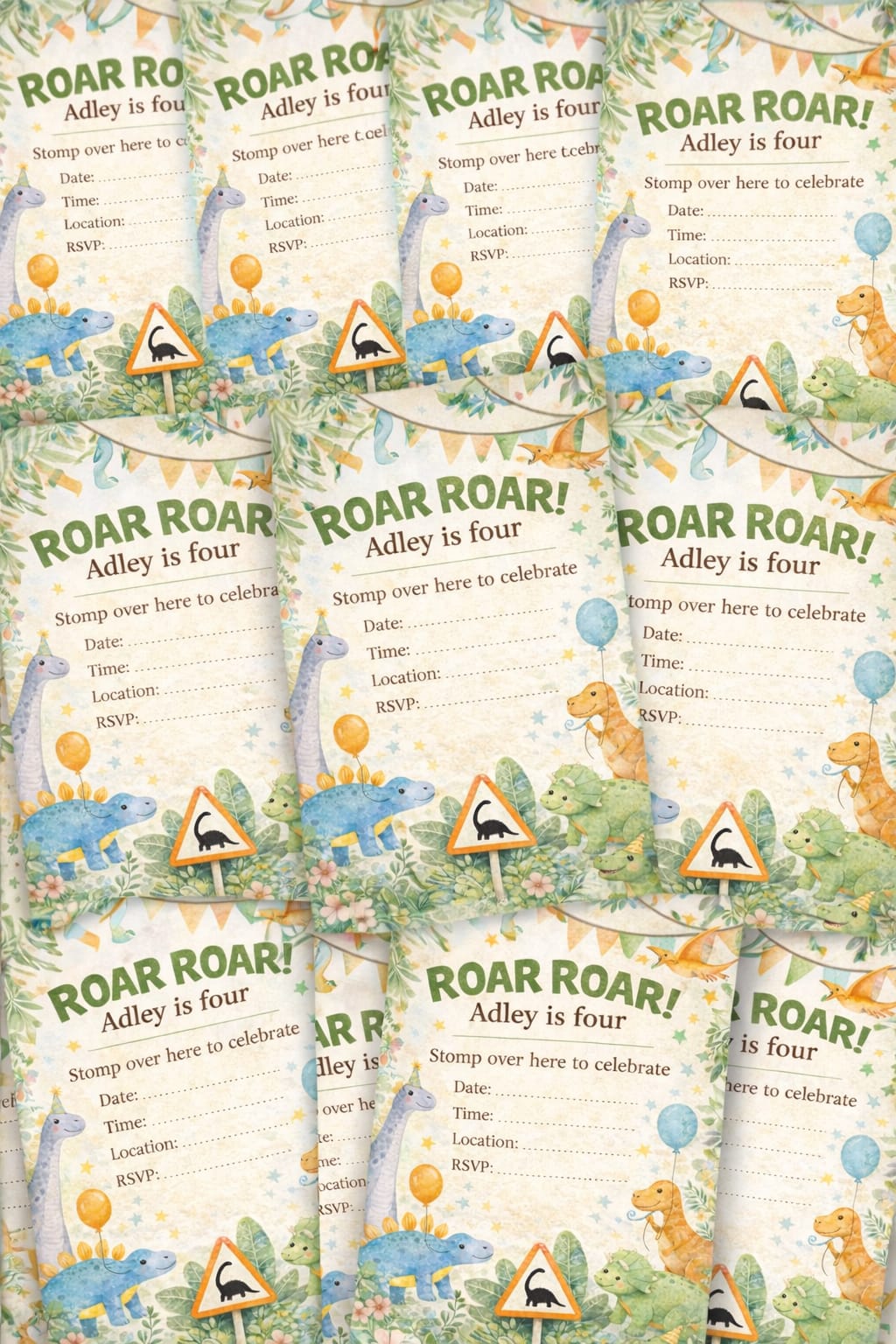 ROAR, ROAR Party Invitiations X10