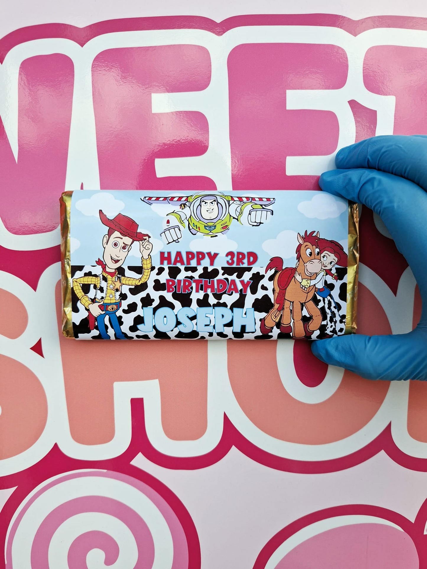 Personalised Toy Story Chocolate Bar