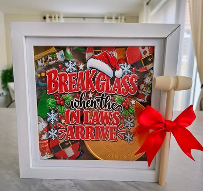 Christmas Break Glass Chocolate Gift Frame | Novelty Christmas Gift
