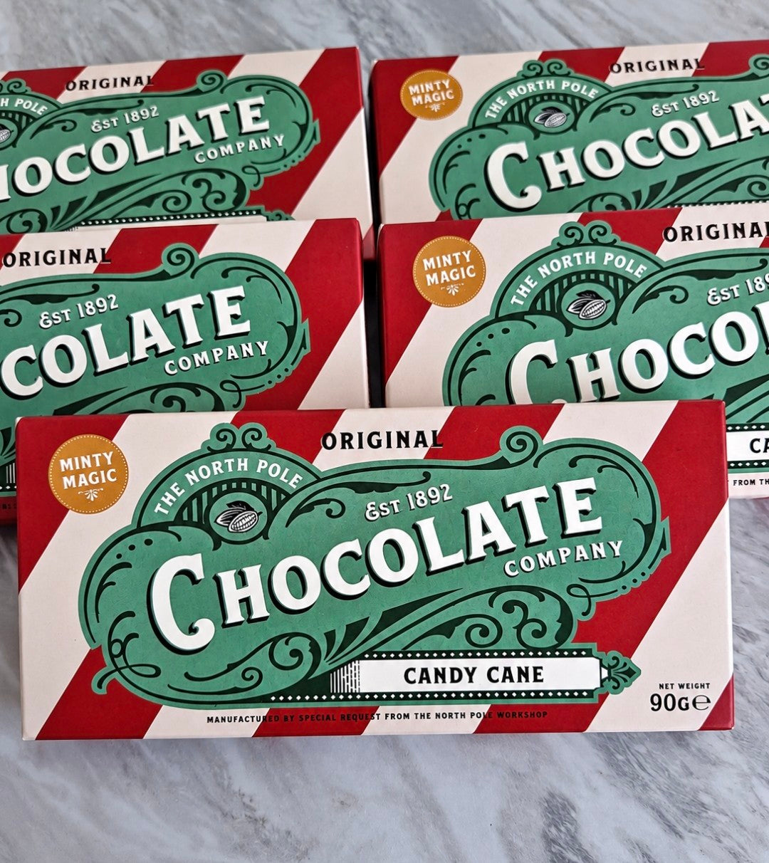 Christmas Candy Cane Chocolate Bar 90g – Official Nice List Gift