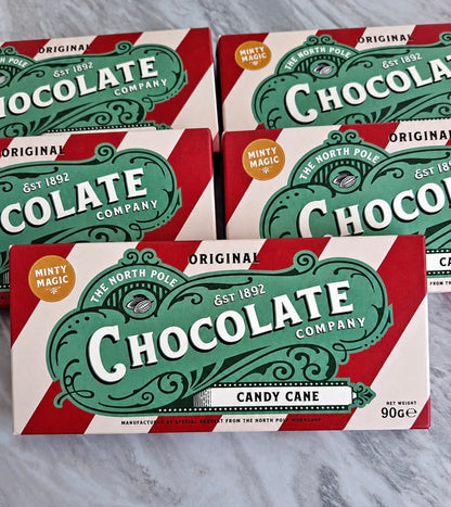 Christmas Candy Cane Chocolate Bar 90g – Official Nice List Gift