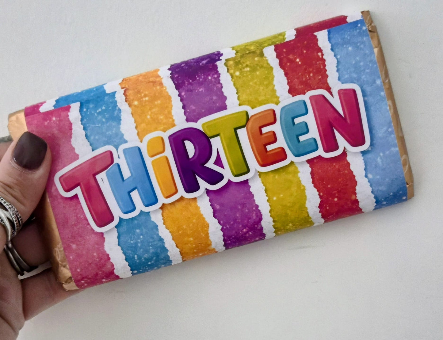 Colourful 13th Birthday Chocolate Bar | Teen Birthday Gift UK