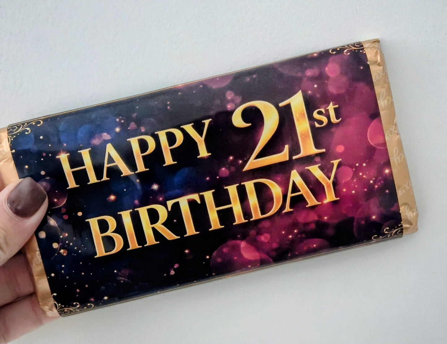Luxury Happy 21st Birthday Chocolate Bar | 21st Birthday Gift