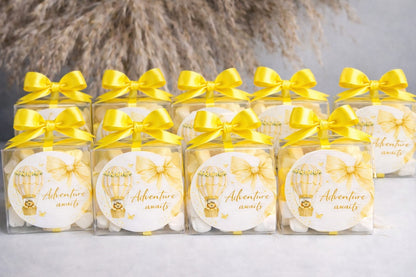 Personalised Yellow Baby Shower Sweet Cubes | Gender Neutral Baby Shower Favours