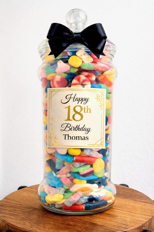 Personalised 2.5L Pick & Mix Sweet Jar | Birthday Gift