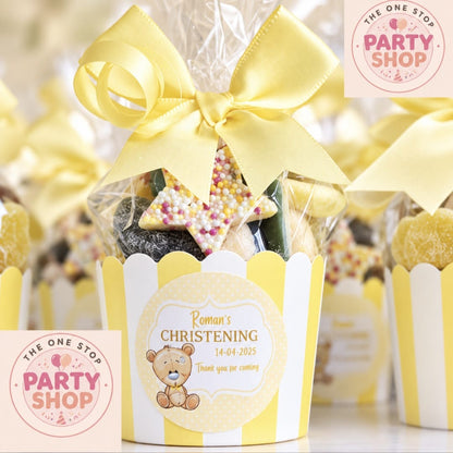 Yellow Christening Pots