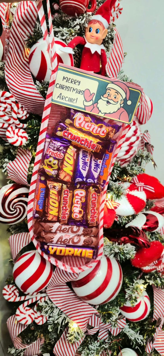 Retro Christmas Chocolate Stocking
