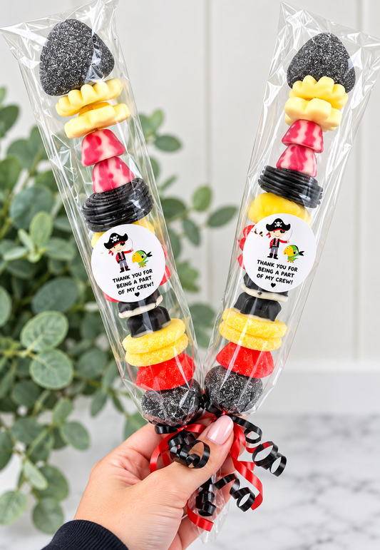 Personalised Pirate Sweet Kebabs | Pirate Party Favours