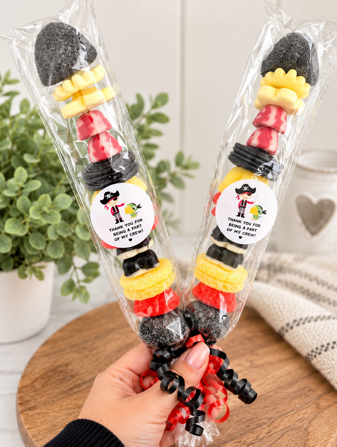 Personalised Pirate Sweet Kebabs | Pirate Party Favours