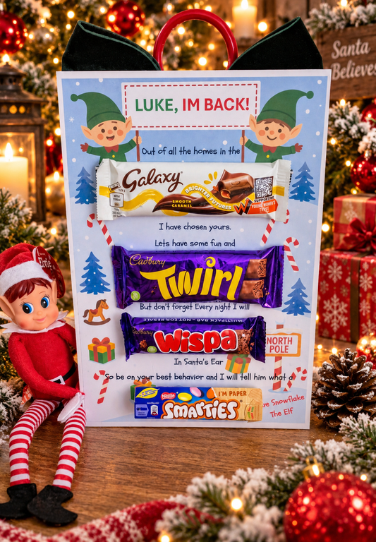 Elf Arrival Chocolate Board