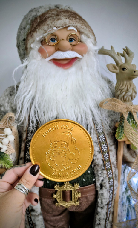 Large North Pole Chocolate Coin