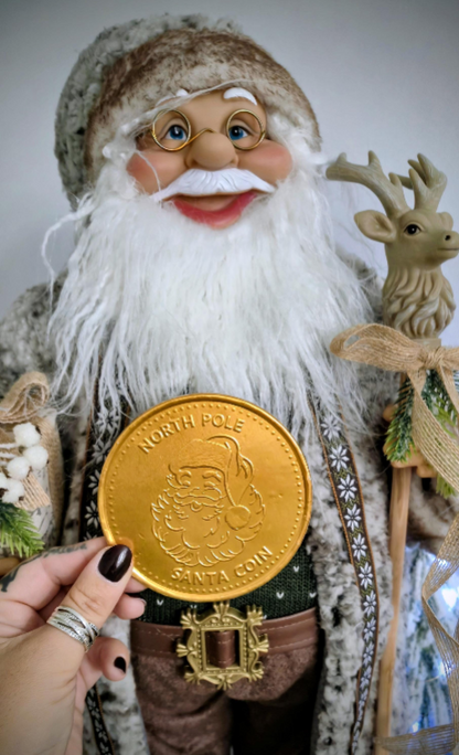 Large North Pole Chocolate Coin
