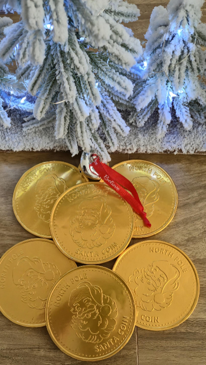 Large North Pole Chocolate Coin