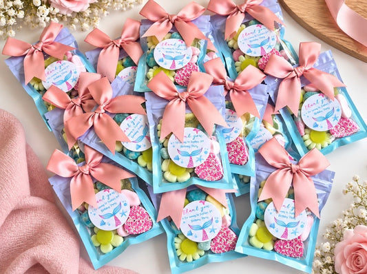 Personalised Mermaid Party Sweet Bags | Birthday Favours