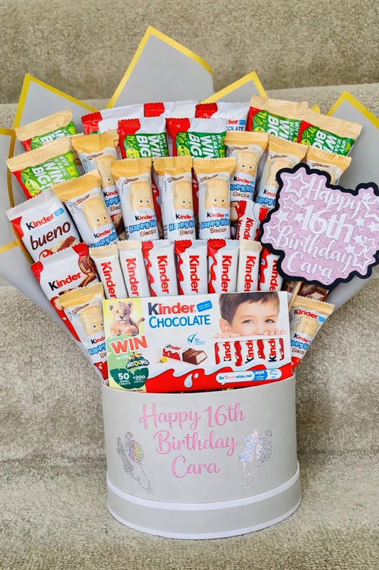 Personalised Kinder Chocolate Hat Box - Any Occasion